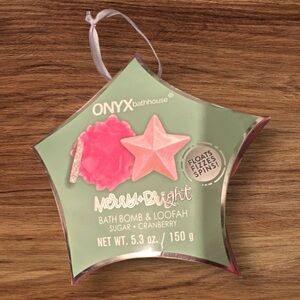 Merry & Bright Bath Bomb & Loofah Set - Pink